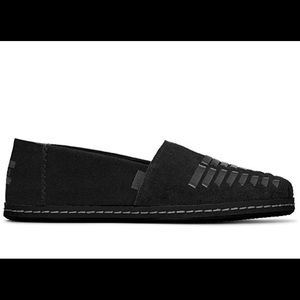 Black Suede Toms Size 8.5 *New in box*